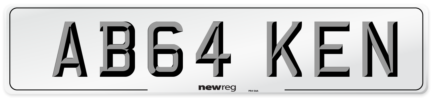 AB64 KEN Number Plate from New Reg